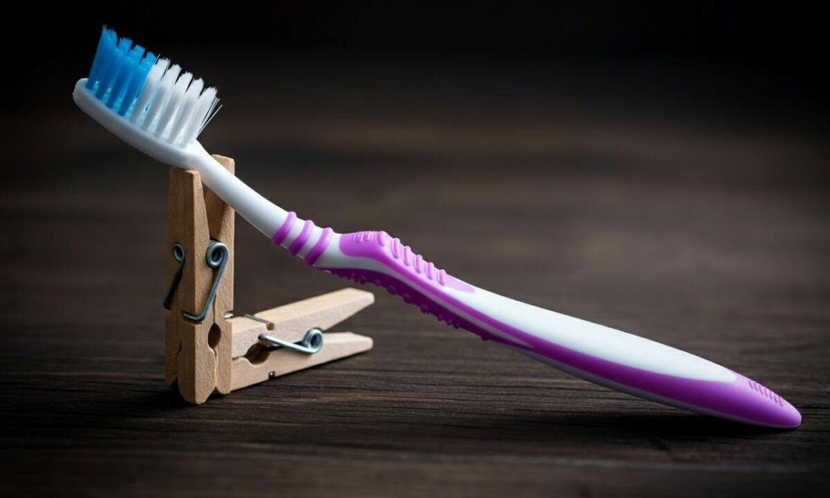 Spazzolino su molletta